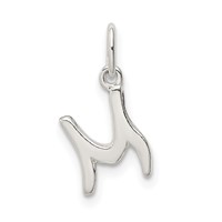 Sterling Silver Letter M Initial Charm view 3