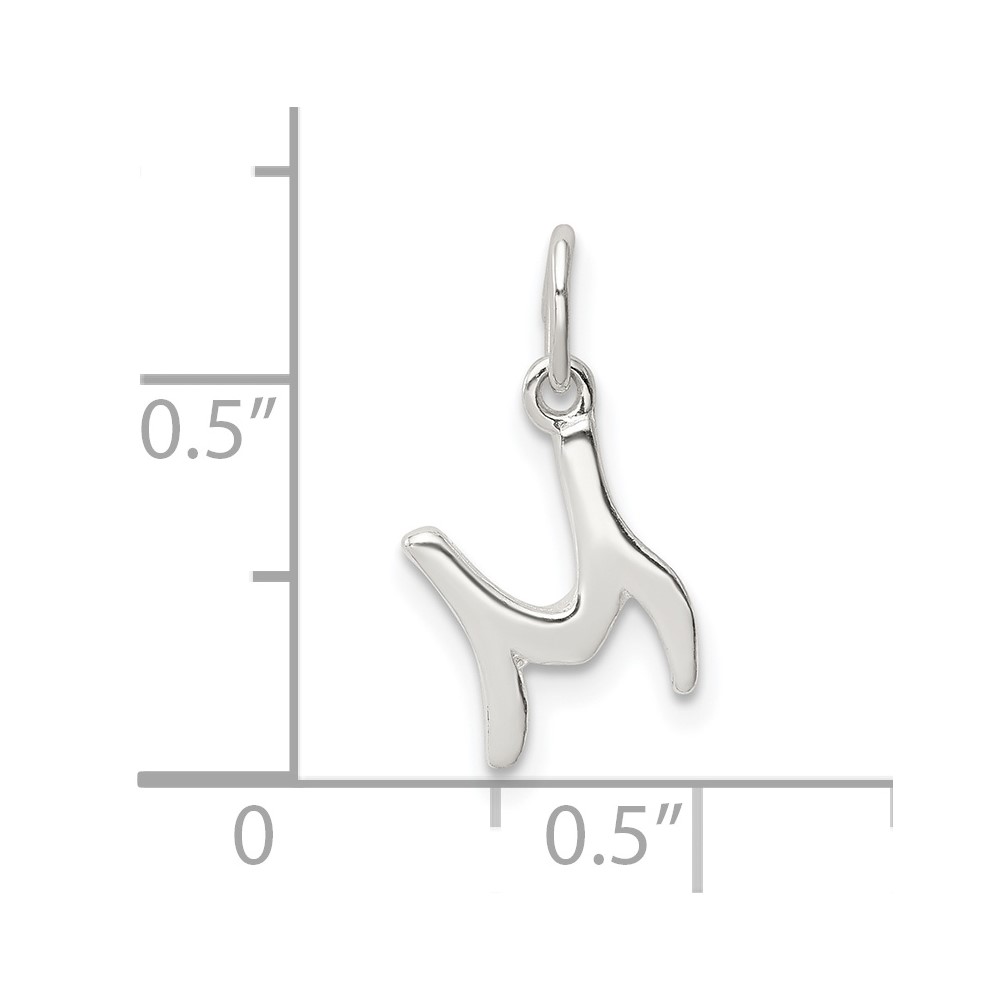 Sterling Silver Letter M Initial Charm (QC6511M)