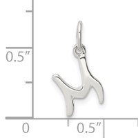 Sterling Silver Letter M Initial Charm view 4
