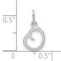 Sterling Silver Letter O Initial Charm view 4