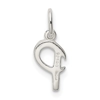 Sterling Silver Letter P Initial Charm view 3