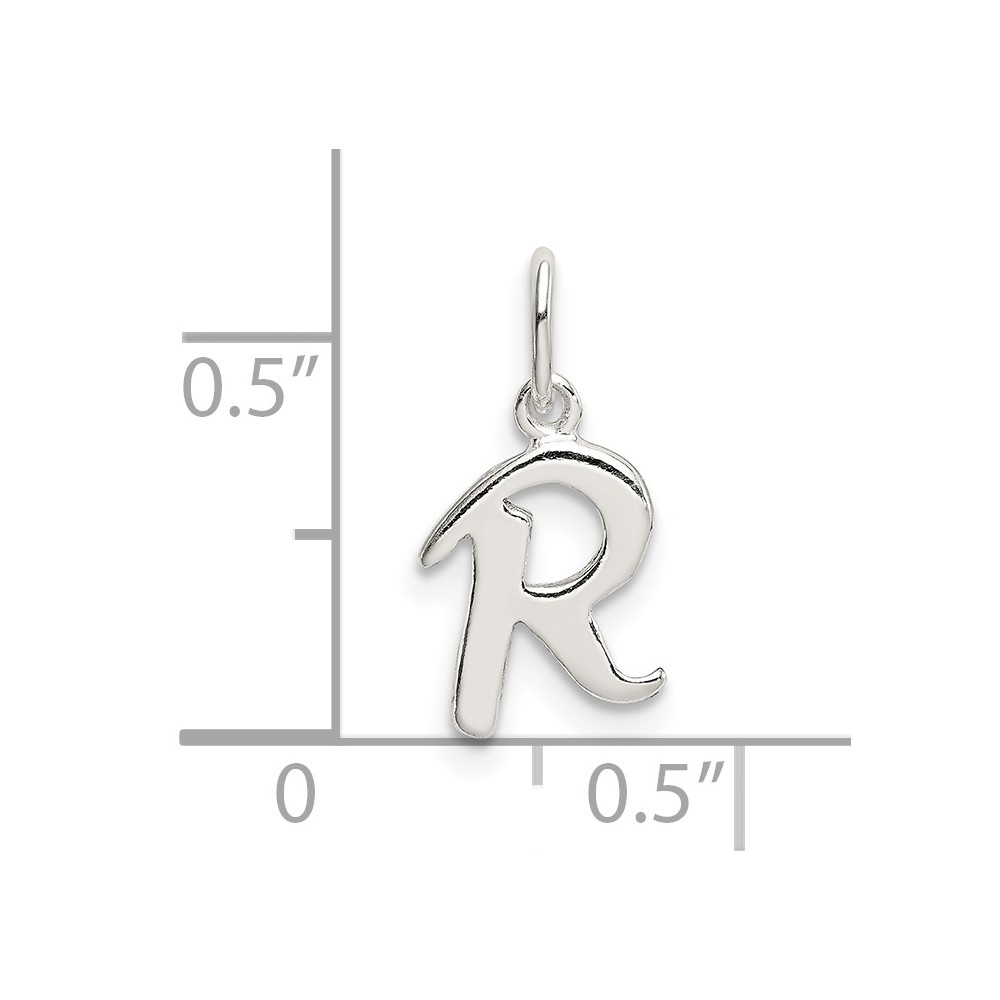 Sterling Silver Letter R Initial Charm (QC6511R)
