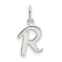 Sterling Silver Letter R Initial Charm view 1
