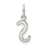 Sterling Silver Letter S Initial Charm view 3