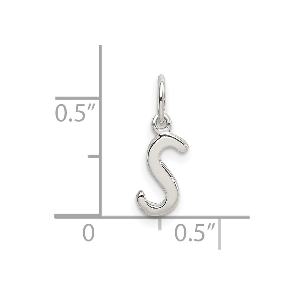 Sterling Silver Letter S Initial Charm (QC6511S)
