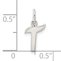 Sterling Silver Letter T Initial Charm view 4