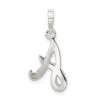 Sterling Silver Letter a Initial Pendant view 4