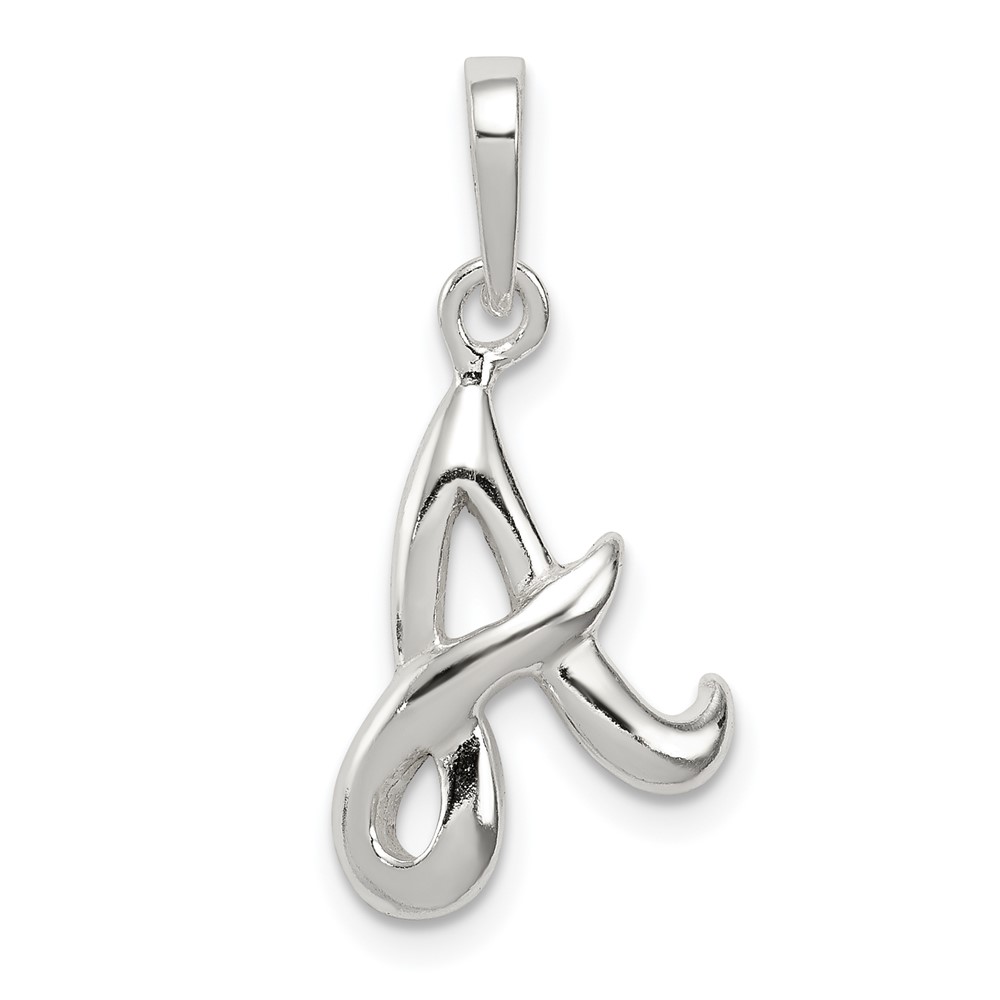 Sterling Silver Letter A Initial Pendant (QC6512A)