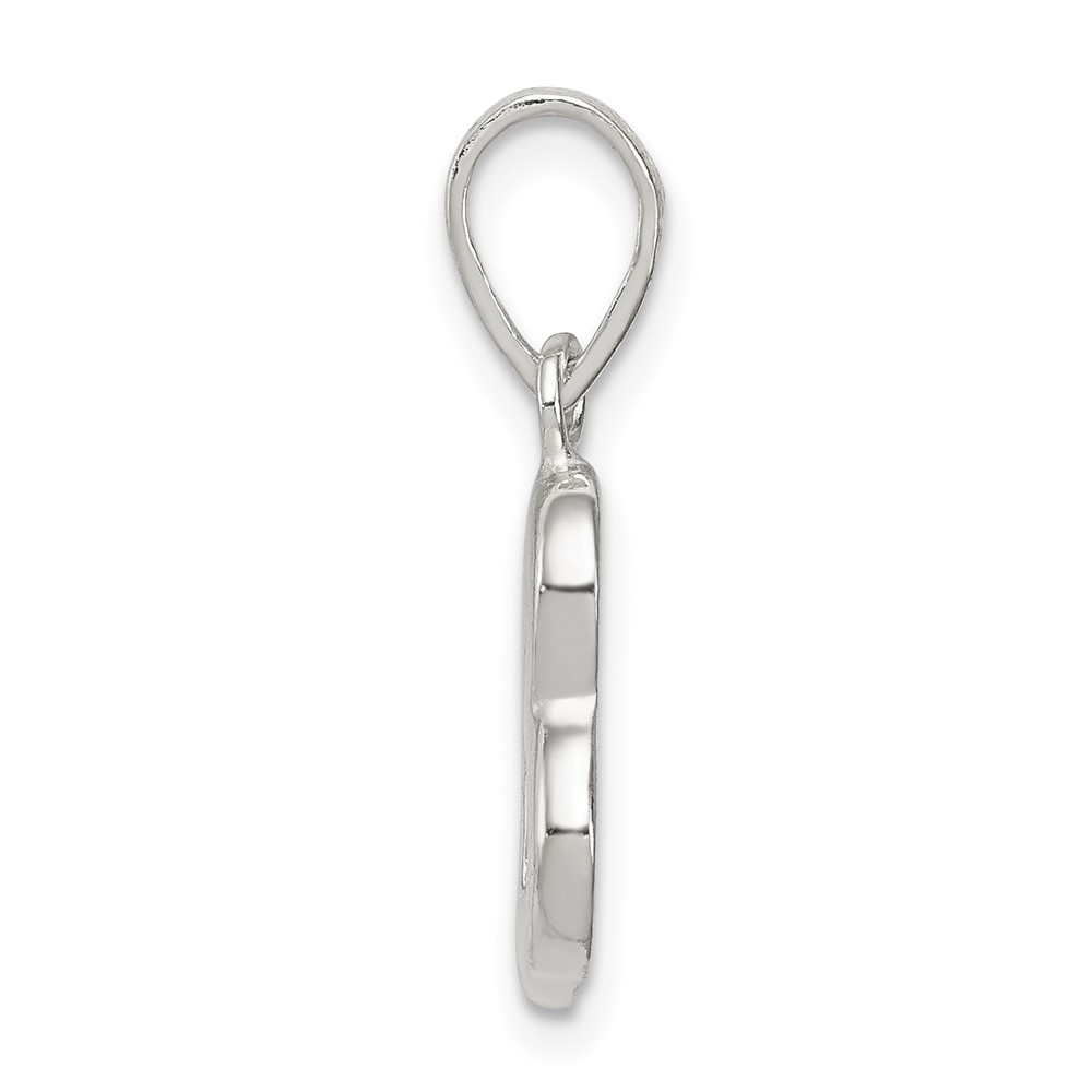Sterling Silver Letter B Initial Pendant (QC6512B)