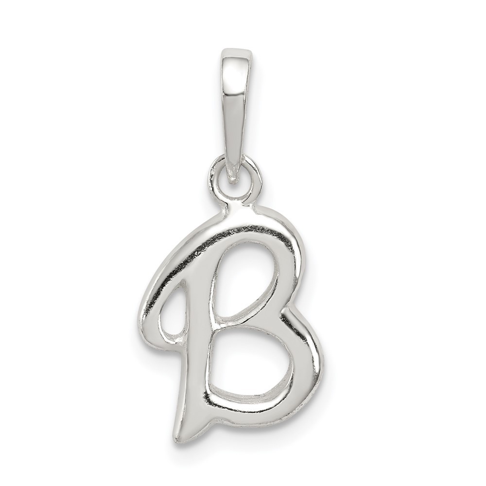 Sterling Silver Letter B Initial Pendant (QC6512B)
