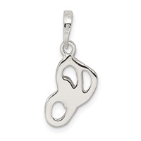 Sterling Silver Letter C Initial Pendant view 4