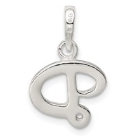 Sterling Silver Letter D Initial Pendant view 4