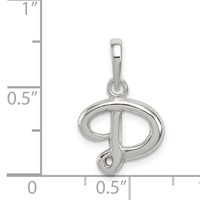 Sterling Silver Letter D Initial Pendant view 3