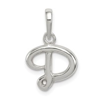 Sterling Silver Letter D Initial Pendant view 1