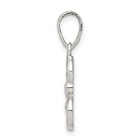 Sterling Silver Letter E Initial Pendant view 2