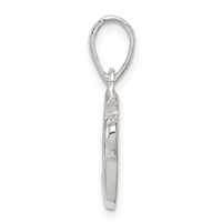 Sterling Silver Letter F Initial Pendant view 2