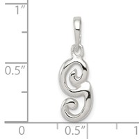 Sterling Silver Letter G Initial Pendant view 3