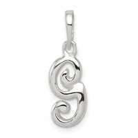 Sterling Silver Letter G Initial Pendant view 1