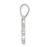 Sterling Silver Letter H Initial Pendant view 2