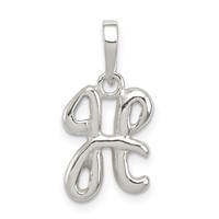Sterling Silver Letter H Initial Pendant view 1
