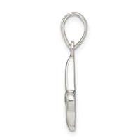 Sterling Silver Letter J Initial Pendant view 2