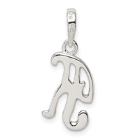 Sterling Silver Letter K Initial Pendant view 4