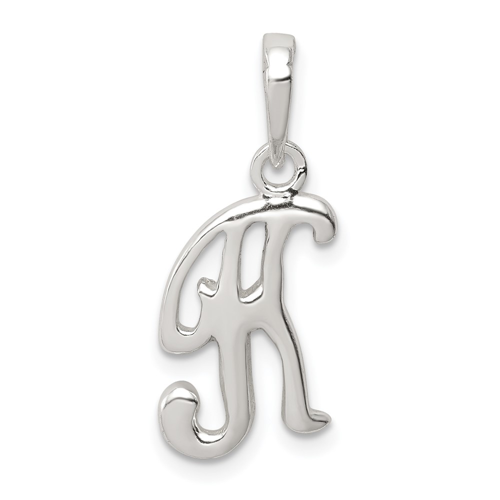 Sterling Silver Letter K Initial Pendant