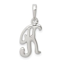 Sterling Silver Letter K Initial Pendant view 1