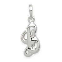 Sterling Silver Letter L Initial Pendant view 1