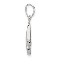 Sterling Silver Letter M Initial Pendant view 2