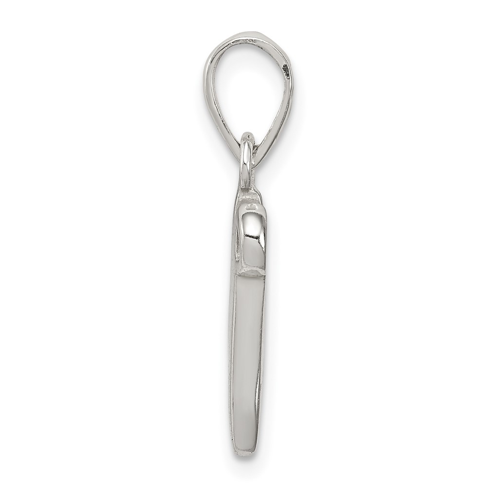 Sterling Silver Letter N Initial Pendant (QC6512N)