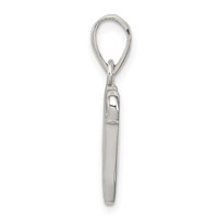 Sterling Silver Letter N Initial Pendant view 2