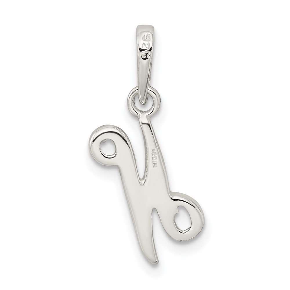 Sterling Silver Letter N Initial Pendant (QC6512N)