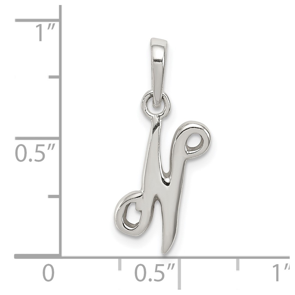Sterling Silver Letter N Initial Pendant (QC6512N)