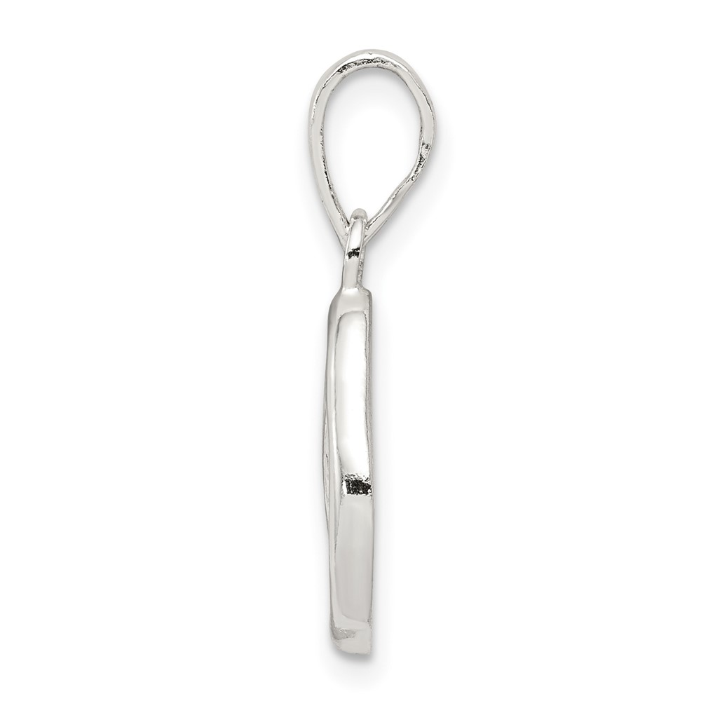 Sterling Silver Letter O Initial Pendant (QC6512O)
