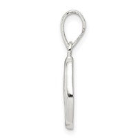 Sterling Silver Letter O Initial Pendant view 2