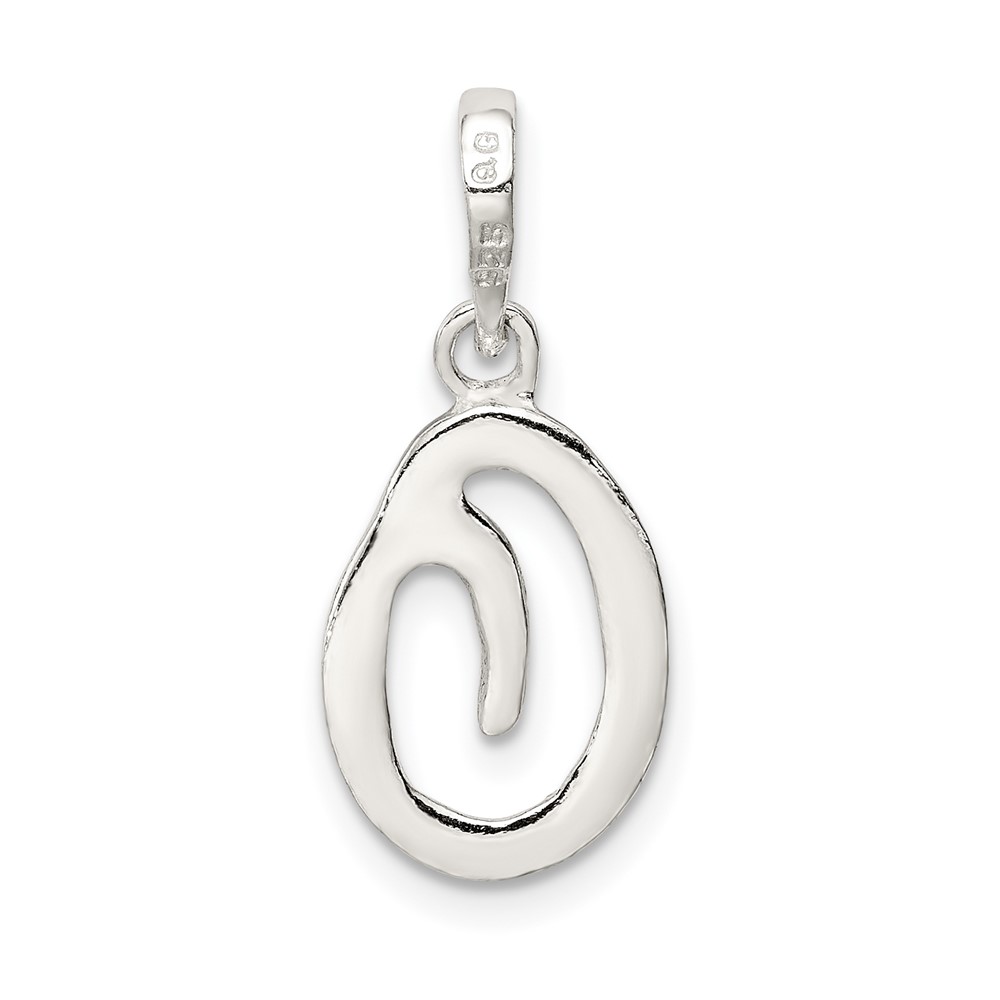 Sterling Silver Letter O Initial Pendant (QC6512O)