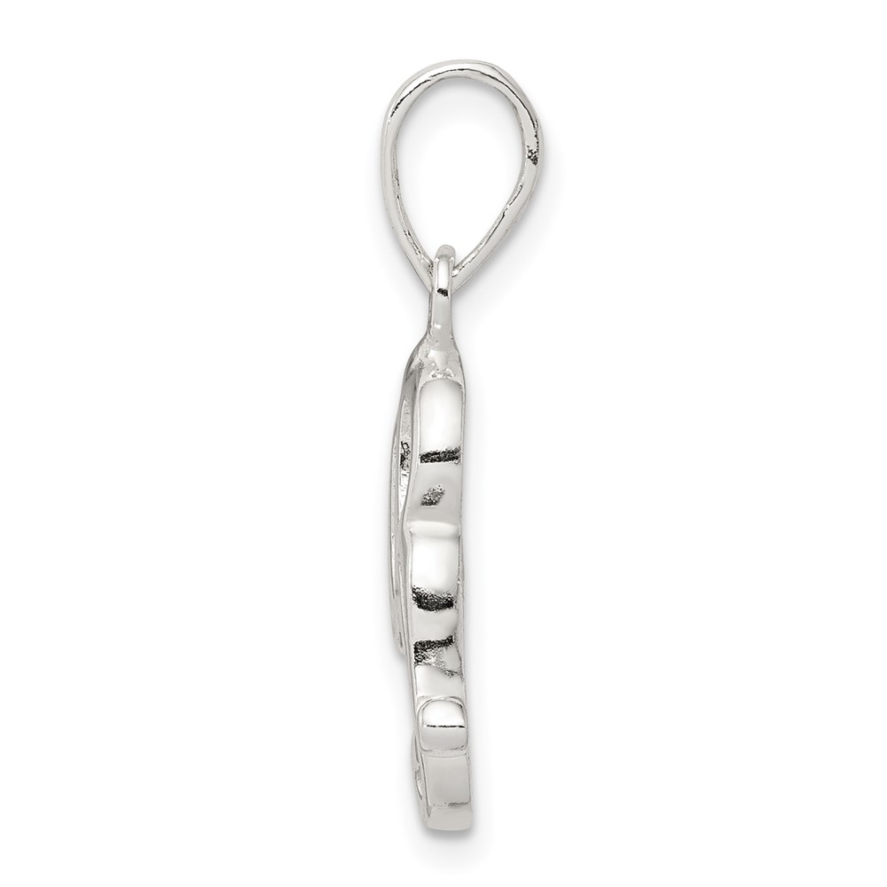Sterling Silver Letter R Initial Pendant (QC6512R)