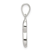 Sterling Silver Letter S Initial Pendant view 2