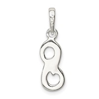 Sterling Silver Letter S Initial Pendant view 4