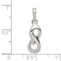 Sterling Silver Letter S Initial Pendant view 3