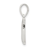 Sterling Silver Letter T Initial Pendant view 2
