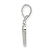 Sterling Silver Letter V Initial Pendant view 2