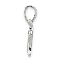 Sterling Silver Letter W Initial Pendant view 2