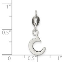Sterling Silver Letter C Initial Charm view 3