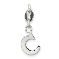 Sterling Silver Letter C Initial Charm view 1