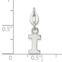 Sterling Silver Letter I Initial Charm view 4