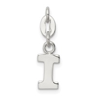 Sterling Silver Letter I Initial Charm view 1