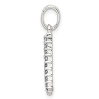Sterling Silver CZ Letter a Initial Pendant view 2