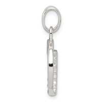 Sterling Silver CZ Letter D Initial Pendant view 2